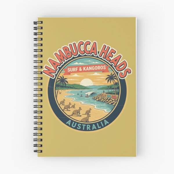 Item preview, Nambucca Heads Australia Vintage Surfing Kangaroo Design designed and sold by Pixel & Beyond.