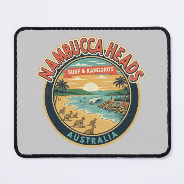 Item preview, Nambucca Heads Australia Vintage Surfing Kangaroo Design designed and sold by Pixel & Beyond.