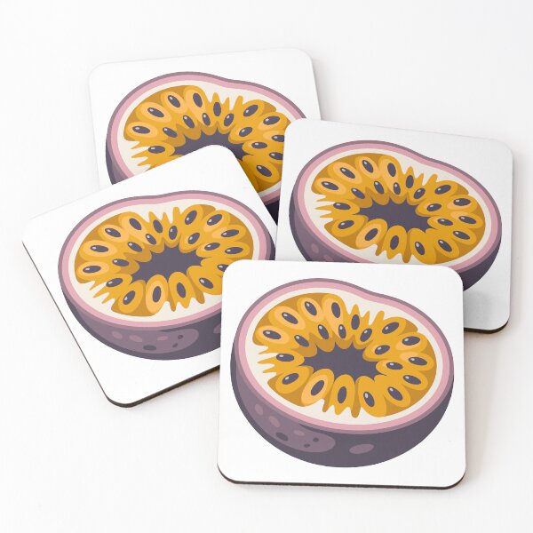Item preview, Passion Fruit Slice Illustration – Tropical Fruit Vector Art designed and sold by Royalsticker.