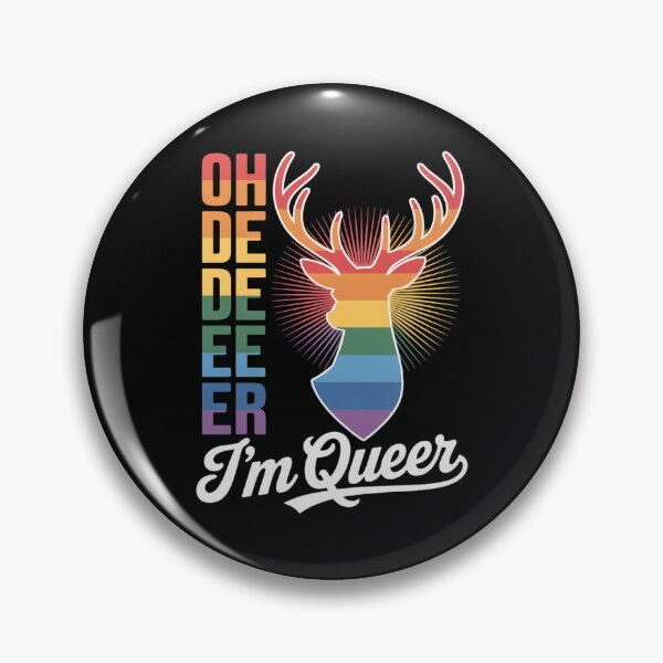 Item preview, LGBT Gay Pride Month Oh Deer Im Queer Rainbow Flag designed and sold by DigitaldeligArt.