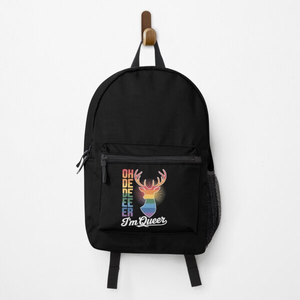 Item preview, LGBT Gay Pride Month Oh Deer Im Queer Rainbow Flag designed and sold by DigitaldeligArt.