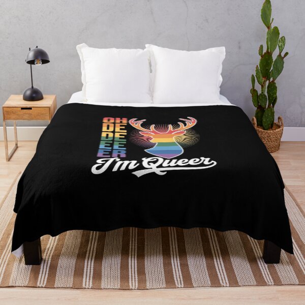 Item preview, LGBT Gay Pride Month Oh Deer Im Queer Rainbow Flag designed and sold by DigitaldeligArt.