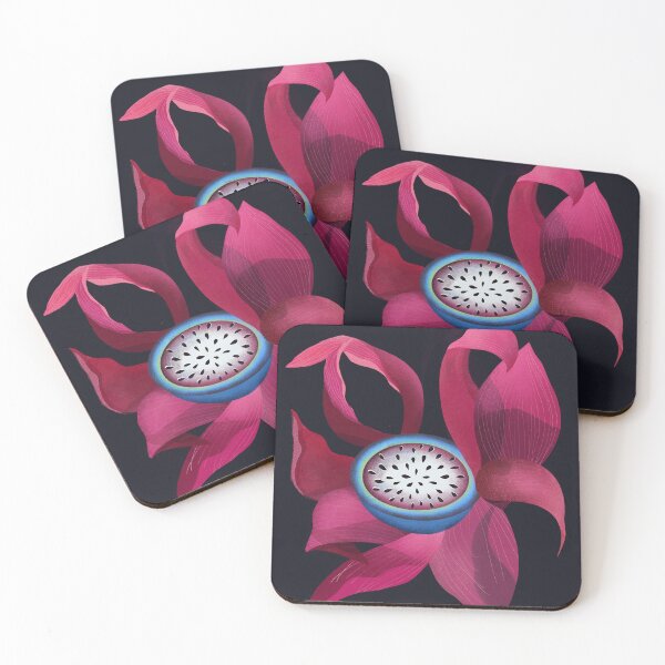 Item preview, Red tropical seed flower designed and sold by istolar Pattern design & illustration.