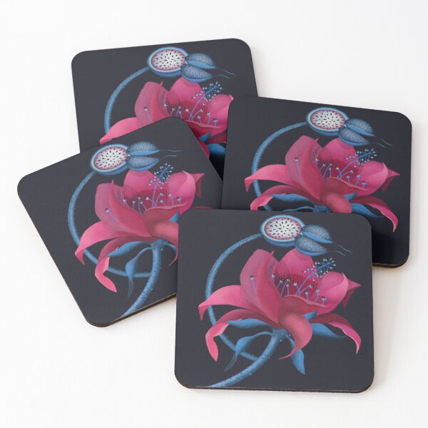 Item preview, Red tropical flower designed and sold by istolar Pattern design & illustration.