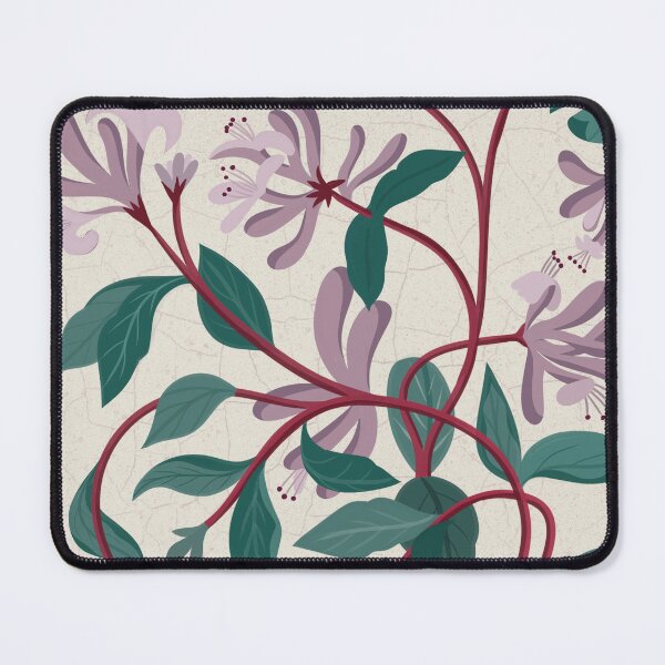 Item preview, Honey suckle on cream marble designed and sold by istolar Pattern design & illustration.