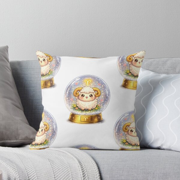Item preview, Kawaii Aries in a Snow Globe designed and sold by Lolilas.