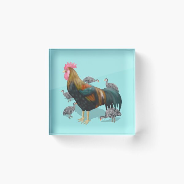 Item preview, Rooster adopts guinea fowl chicks  designed and sold by Daniel Vasco.