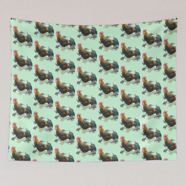 Item preview, Rooster adopts guinea fowl chicks  designed and sold by Daniel Vasco.