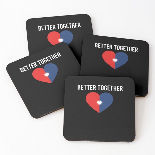 Item preview, Better Together – Valentine’s Day Couple Love Quote designed and sold by Axivra.