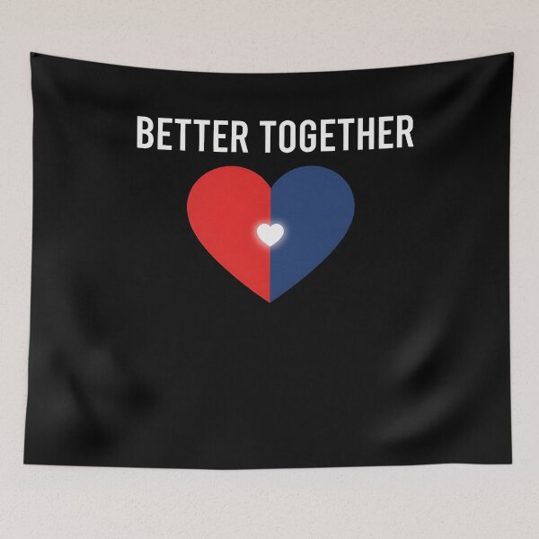 Item preview, Better Together – Valentine’s Day Couple Love Quote designed and sold by Axivra.