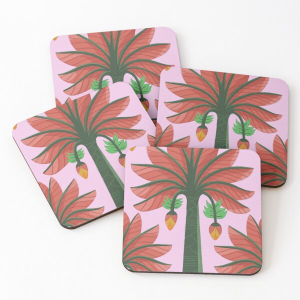 Item preview, Palm tree are multiples.  Red waving palm shape designed and sold by istolar Pattern design & illustration.