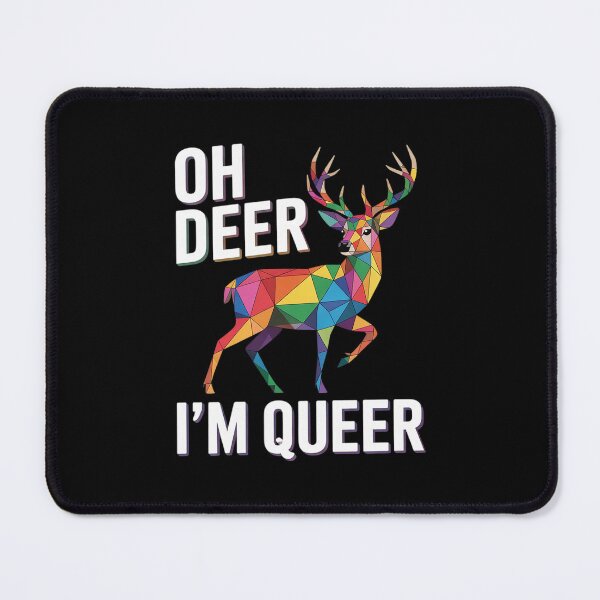 Item preview, LGBT Pride Gay Lesbian March Oh Deer I'm Queer designed and sold by MarryIsMonth.