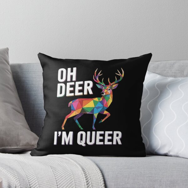 Item preview, LGBT Pride Gay Lesbian March Oh Deer I'm Queer designed and sold by MarryIsMonth.