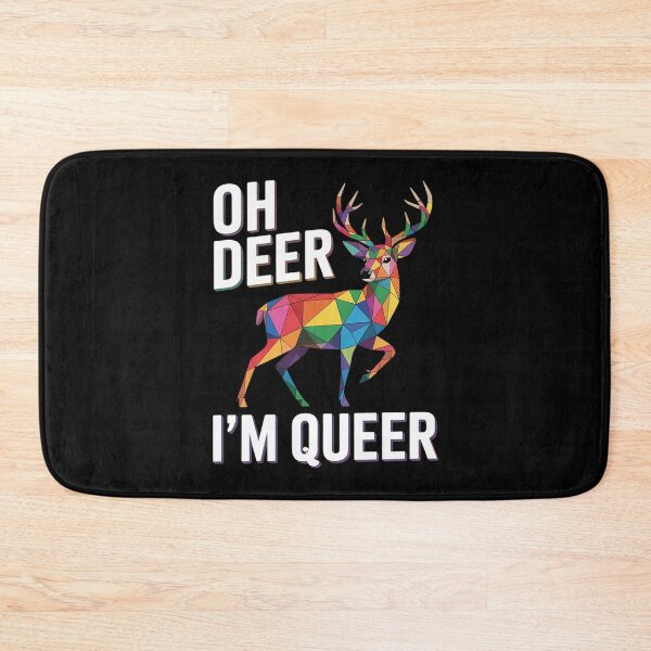 Item preview, LGBT Pride Gay Lesbian March Oh Deer I'm Queer designed and sold by MarryIsMonth.