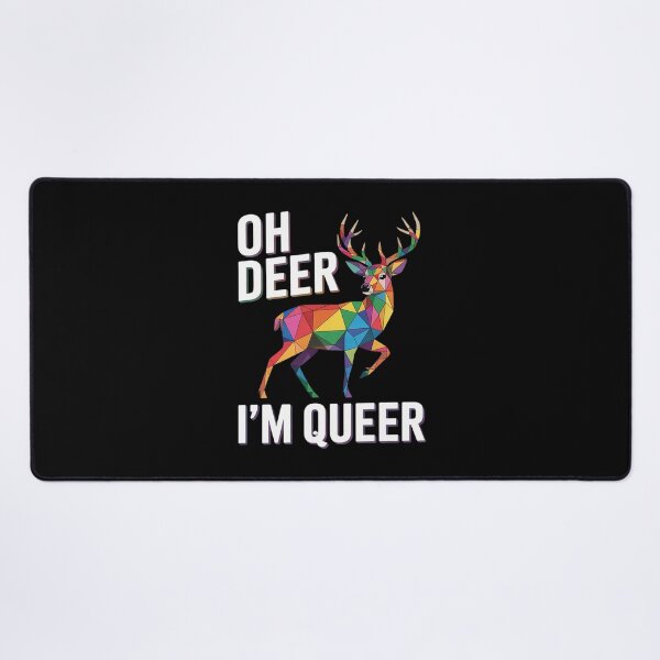 Item preview, LGBT Pride Gay Lesbian March Oh Deer I'm Queer designed and sold by MarryIsMonth.