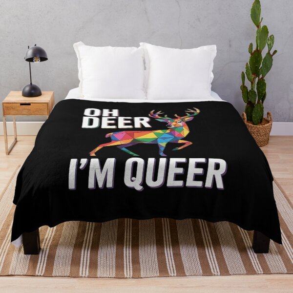 Item preview, LGBT Pride Gay Lesbian March Oh Deer I'm Queer designed and sold by MarryIsMonth.