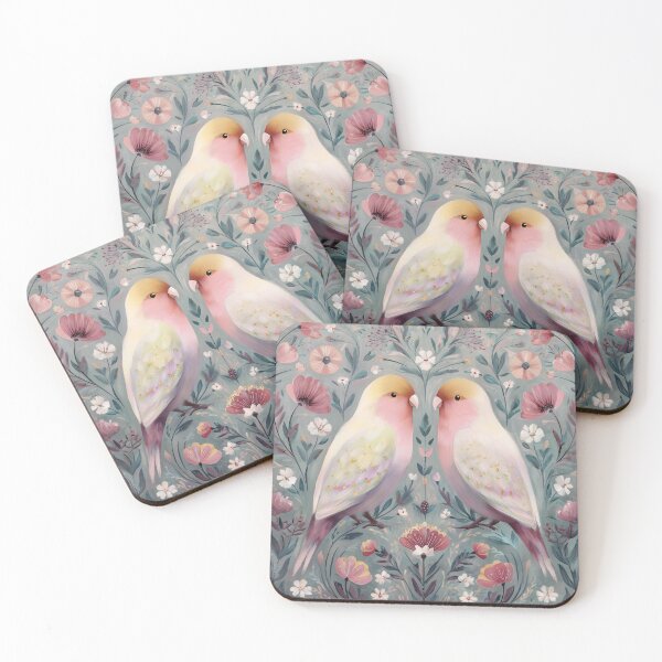 Item preview, Two Love Birds In Scandinavian Art designed and sold by Rtymer.