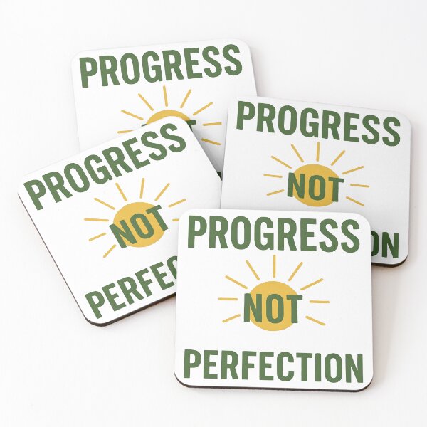 Item preview, Progress Not Perfection Motivational Sun Quote Design. designed and sold by The-T-In-Retro.