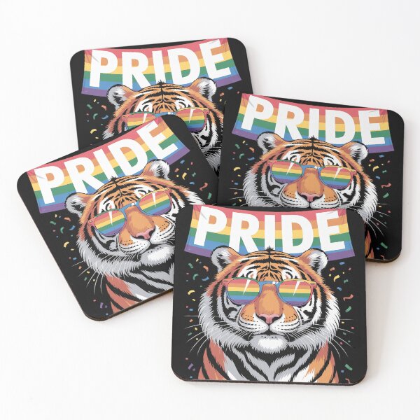 Item preview, LGBT Tiger Gay Pride LGBTQ Rainbow Flag Sunglasses designed and sold by MarryIsMonth.