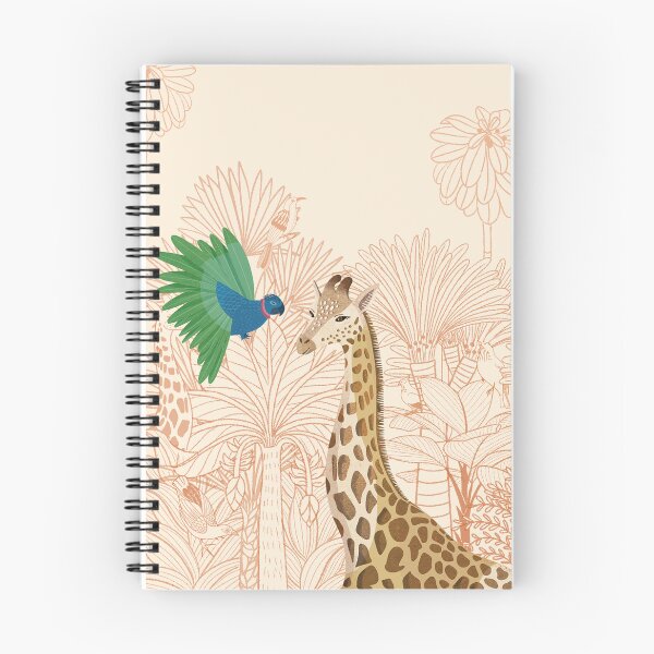 Item preview, giraffe talking with a parrot in sketch jungle  designed and sold by istolar Pattern design & illustration.