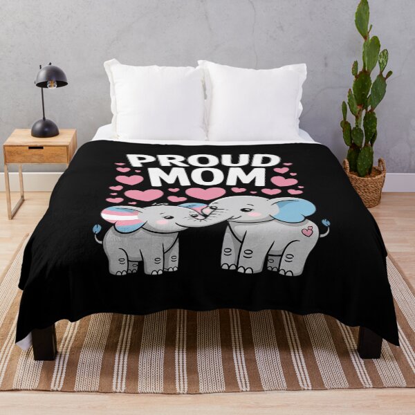 Item preview, LGBTQ Cute Elephants Proud Mom Transgender Trans Pride designed and sold by FadeOfThrone.