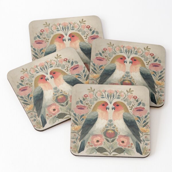 Item preview, Two Love Birds In Scandinavian Art designed and sold by Rtymer.