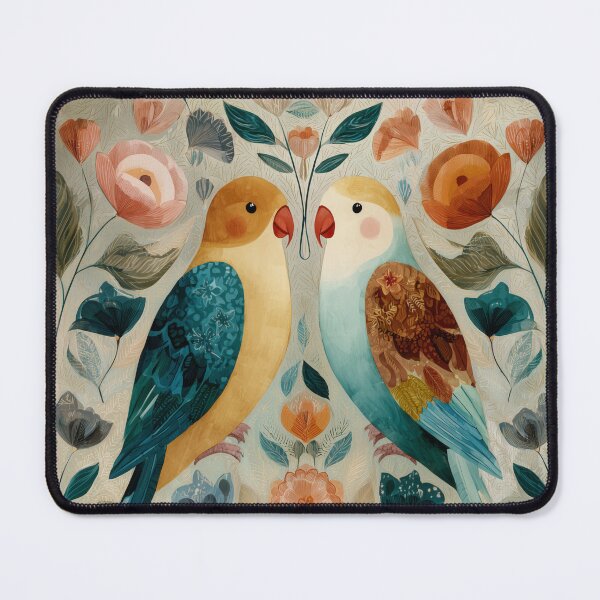 Item preview, Two Love Birds In Scandinavian Art designed and sold by Rtymer.