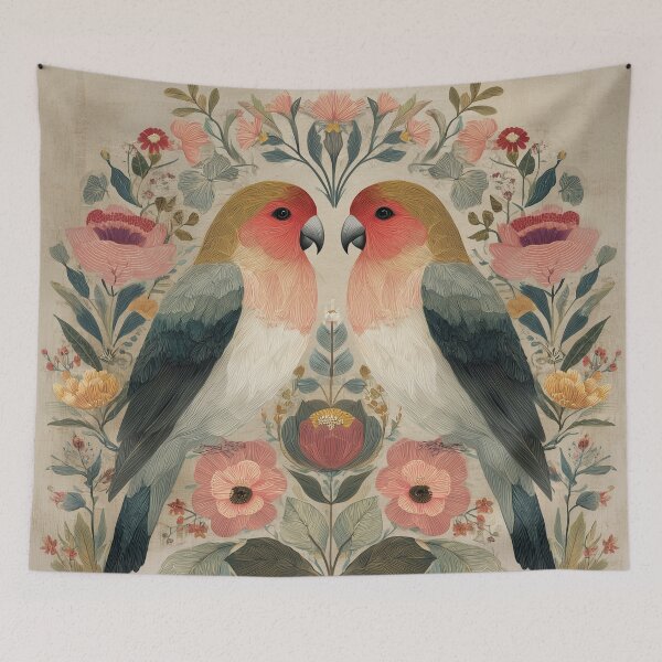 Item preview, Two Love Birds In Scandinavian Art designed and sold by Rtymer.