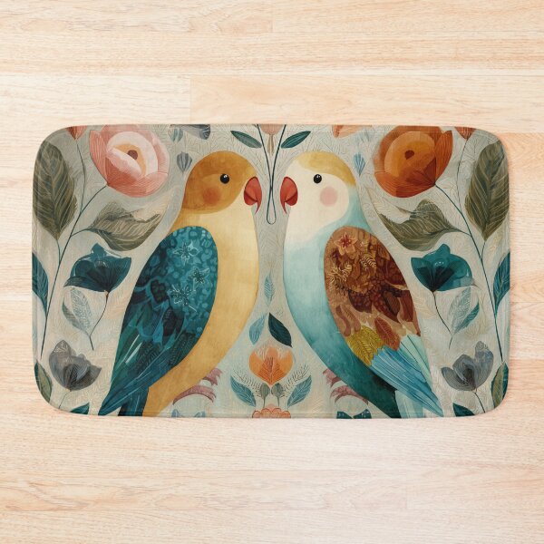Item preview, Two Love Birds In Scandinavian Art designed and sold by Rtymer.