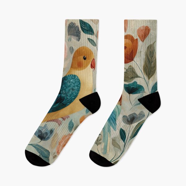 Item preview, Two Love Birds In Scandinavian Art designed and sold by Rtymer.