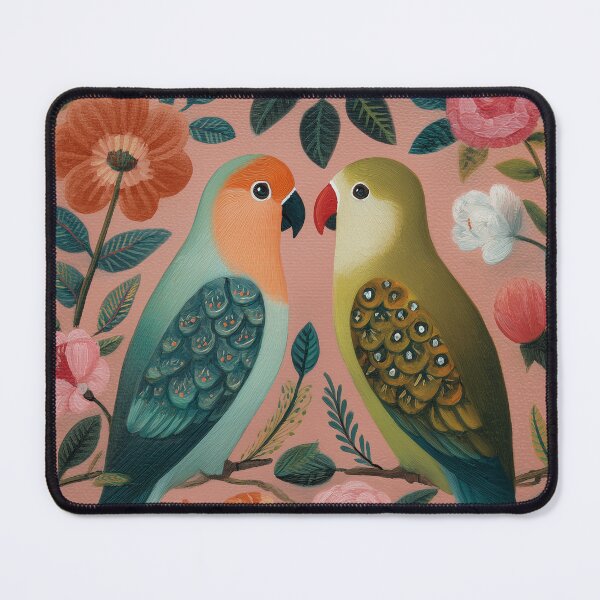 Item preview, Two Love Birds In Scandinavian Art designed and sold by Rtymer.