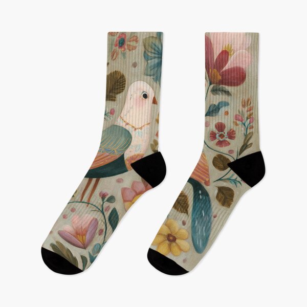 Item preview, Two Love Birds In Scandinavian Art designed and sold by Rtymer.