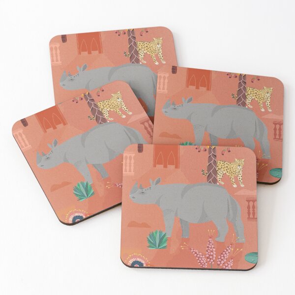 Item preview, Rhinoceros in garden  designed and sold by istolar Pattern design & illustration.