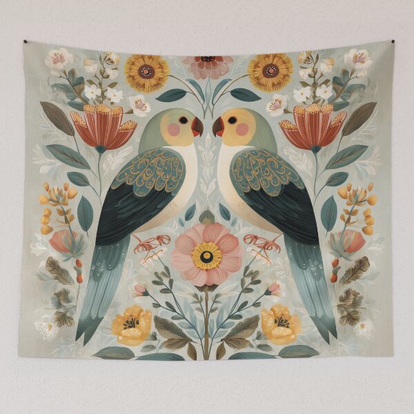 Item preview, Two Love Birds In Scandinavian Art designed and sold by Rtymer.