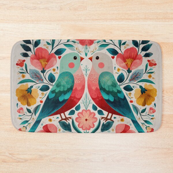 Item preview, Two Love Birds In Scandinavian Art designed and sold by Rtymer.