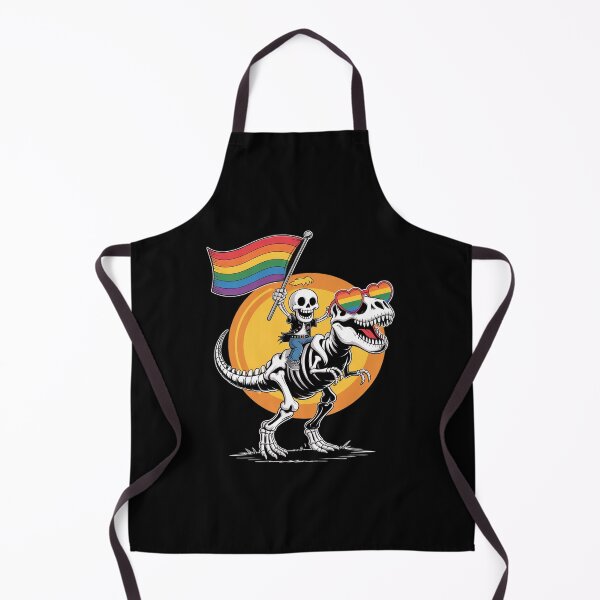 Item preview, LGBTQ Skeleton Dinosaur Pride Flag Rainbow Gay Queer designed and sold by FadeOfThrone.