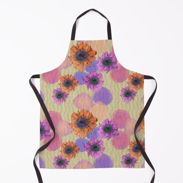 Item preview, Hand-Drawn Floral Craft Maximalist Pattern – Bold Pink & Orange Botanical Illustration designed and sold by Sole-e-Vento-Studio.