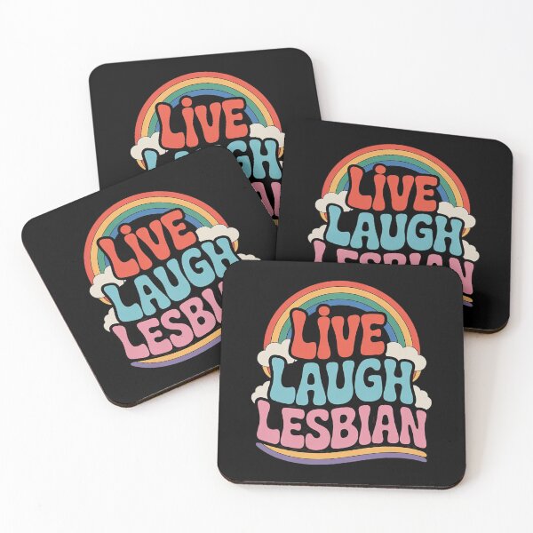 Item preview, Live Laugh Lesbian Rainbow LGBTQ Gay Pride Queer Homosexual designed and sold by MarryIsMonth.
