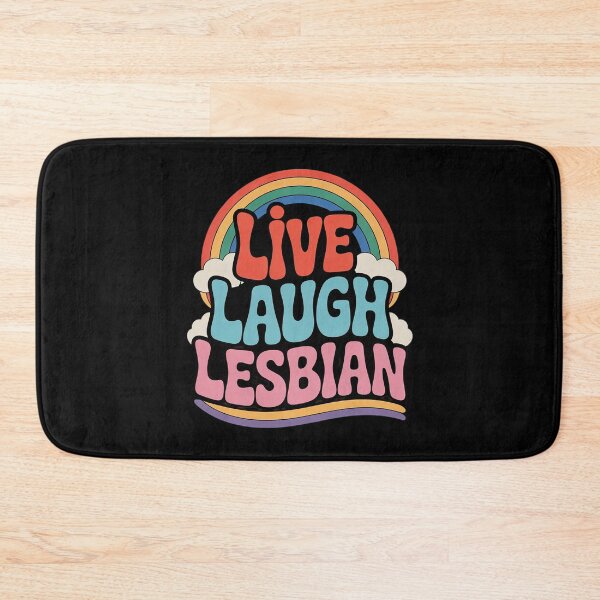 Item preview, Live Laugh Lesbian Rainbow LGBTQ Gay Pride Queer Homosexual designed and sold by MarryIsMonth.