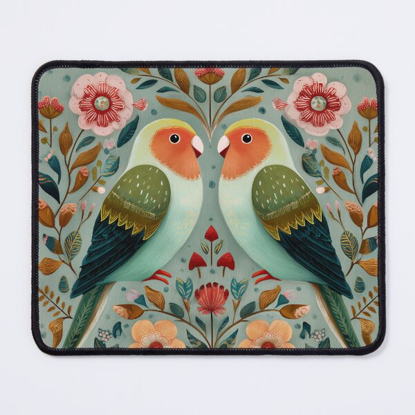 Item preview, Two Love Birds In Scandinavian Art designed and sold by Rtymer.