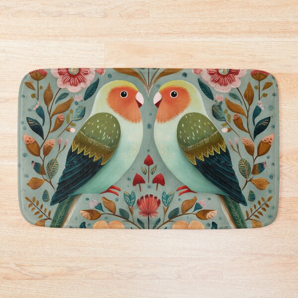 Item preview, Two Love Birds In Scandinavian Art designed and sold by Rtymer.