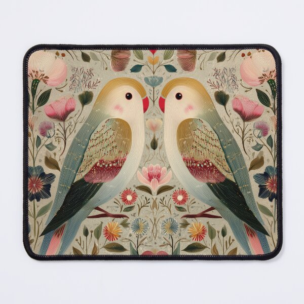 Item preview, Two Love Birds In Scandinavian Art designed and sold by Rtymer.