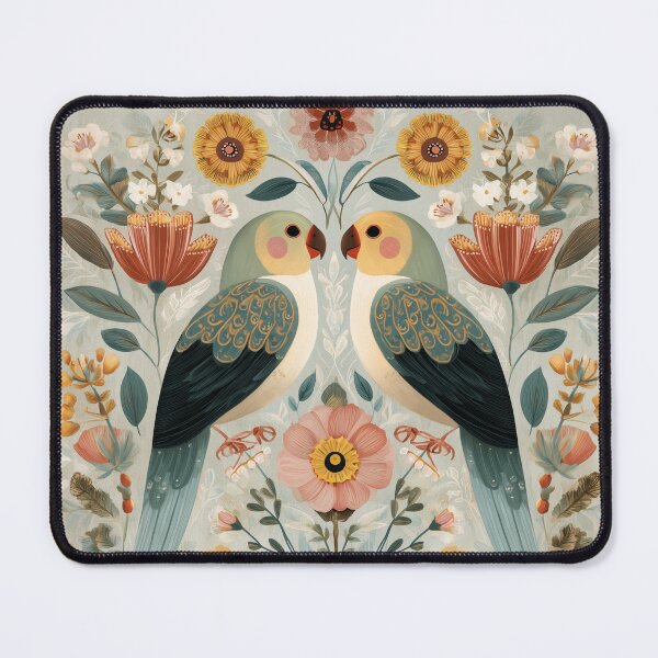 Item preview, Two Love Birds In Scandinavian Art designed and sold by Rtymer.