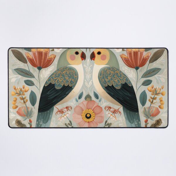 Item preview, Two Love Birds In Scandinavian Art designed and sold by Rtymer.