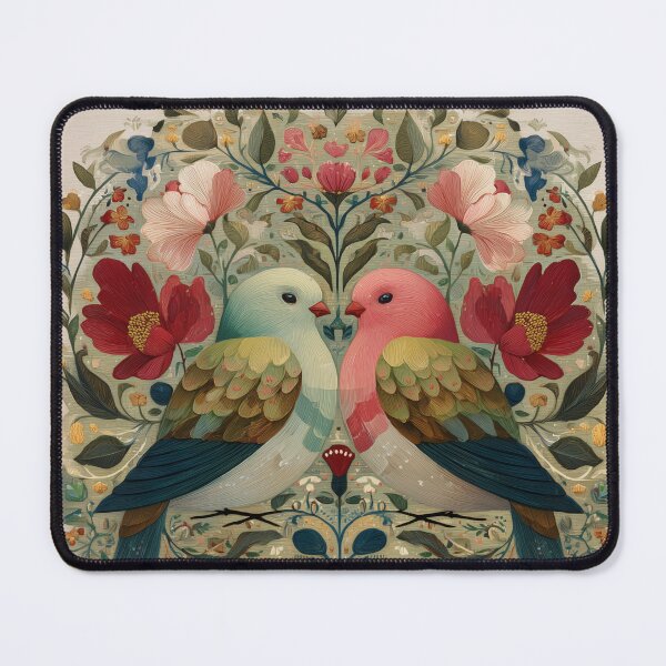 Item preview, Two Love Birds In Scandinavian Art designed and sold by Rtymer.