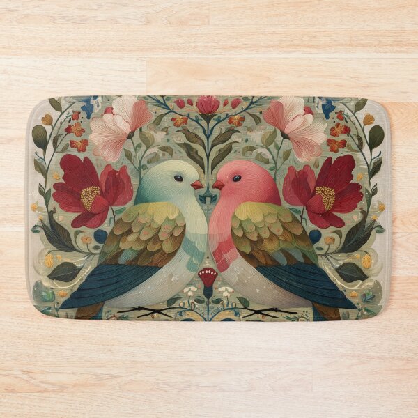 Item preview, Two Love Birds In Scandinavian Art designed and sold by Rtymer.