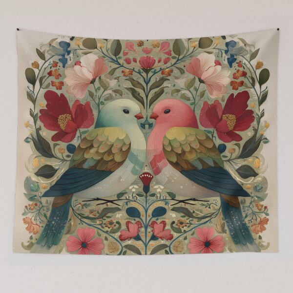 Item preview, Two Love Birds In Scandinavian Art designed and sold by Rtymer.