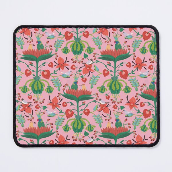 Item preview, Birds in huge flower motif (pink) designed and sold by istolar Pattern design & illustration.