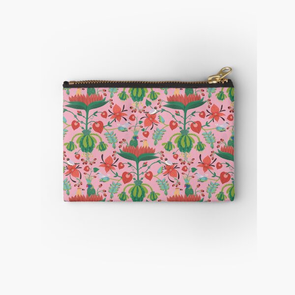Item preview, Birds in huge flower motif (pink) designed and sold by istolar Pattern design & illustration.