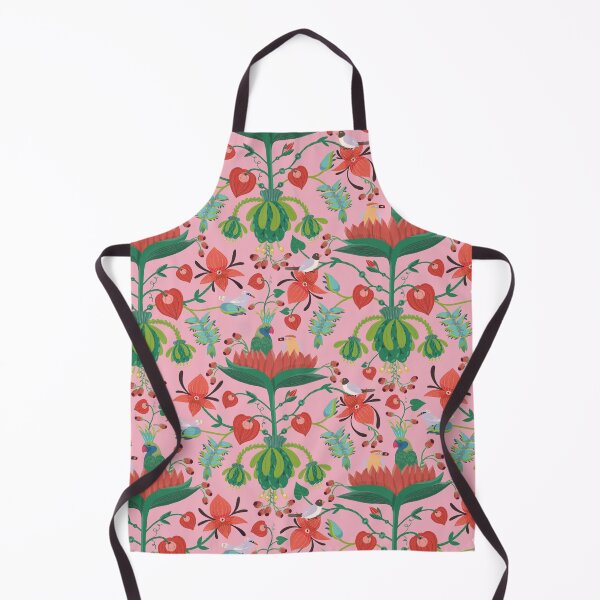 Item preview, Birds in huge flower motif (pink) designed and sold by istolar Pattern design & illustration.